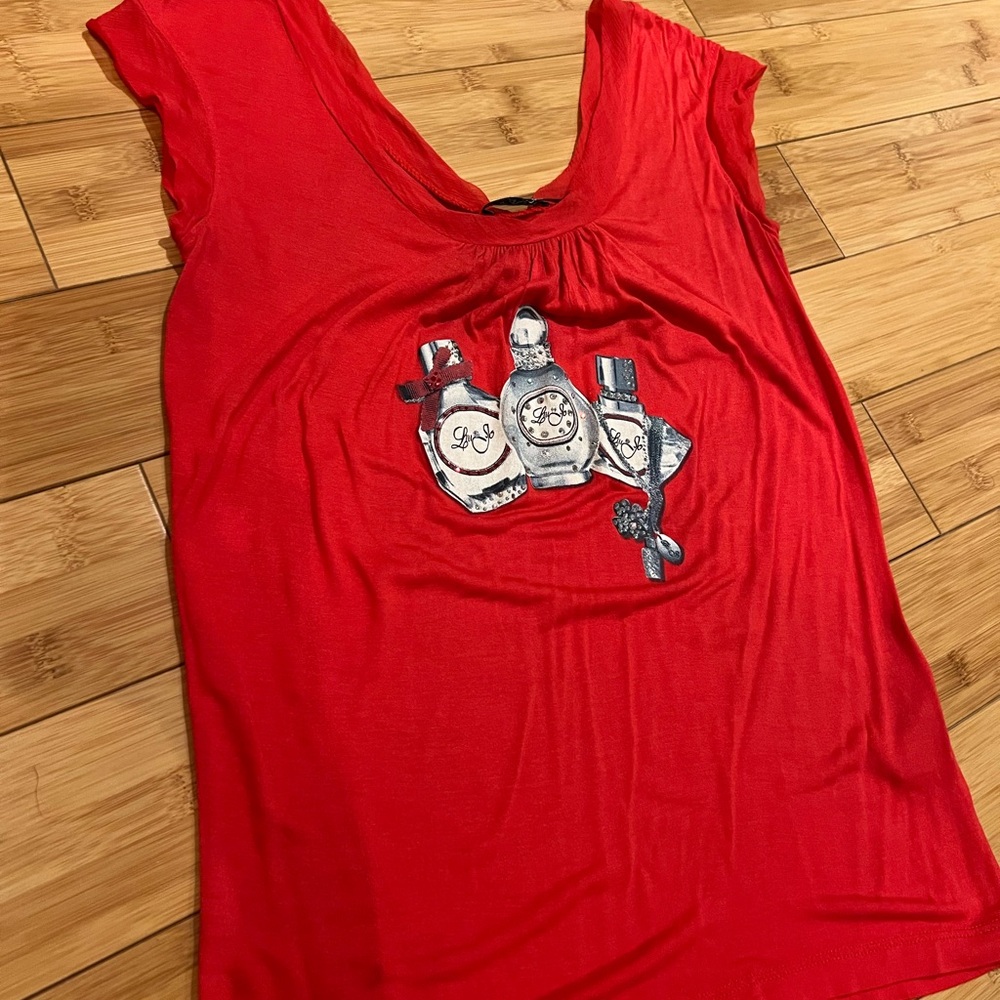 Liu Jo Red Top with Perfume Bottle Design